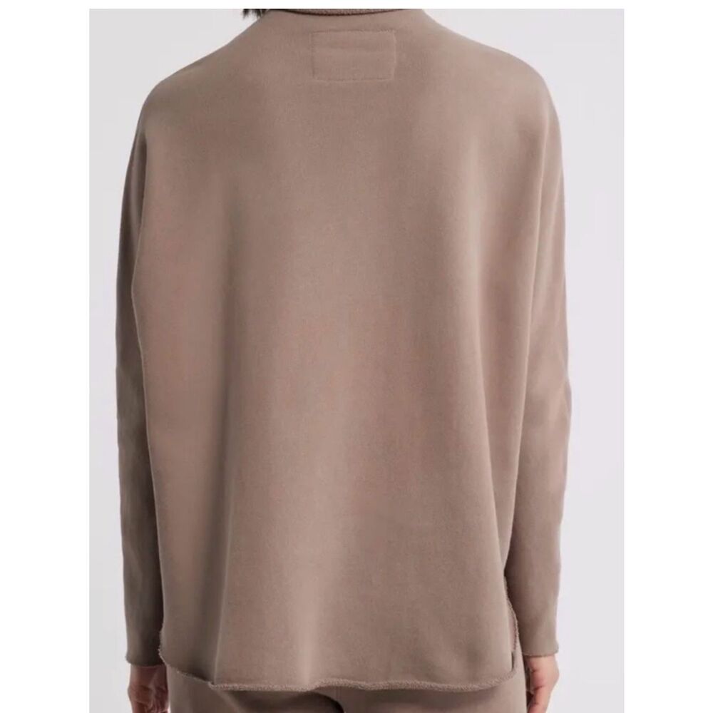 Frank & Eileen Effie Taupe Funnel neck Sweatshirt Cotton size XS NEW - Picture 2 of 11